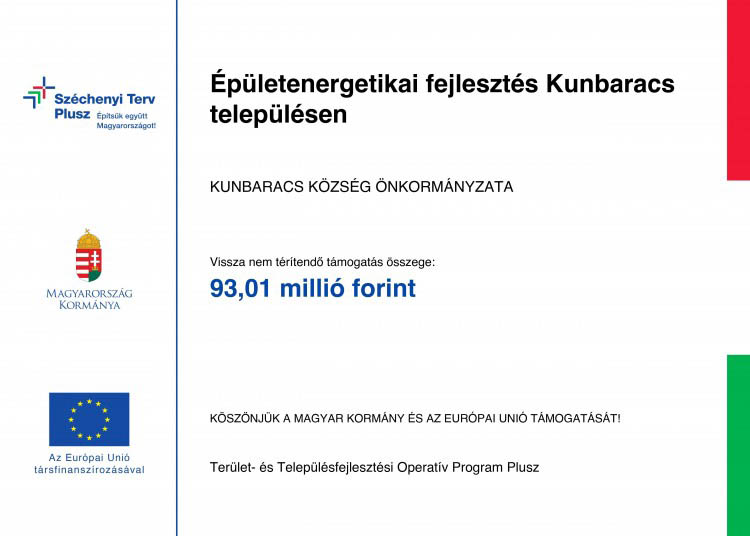 Épületenergetikai fejlesztés  Kunbaracs településen